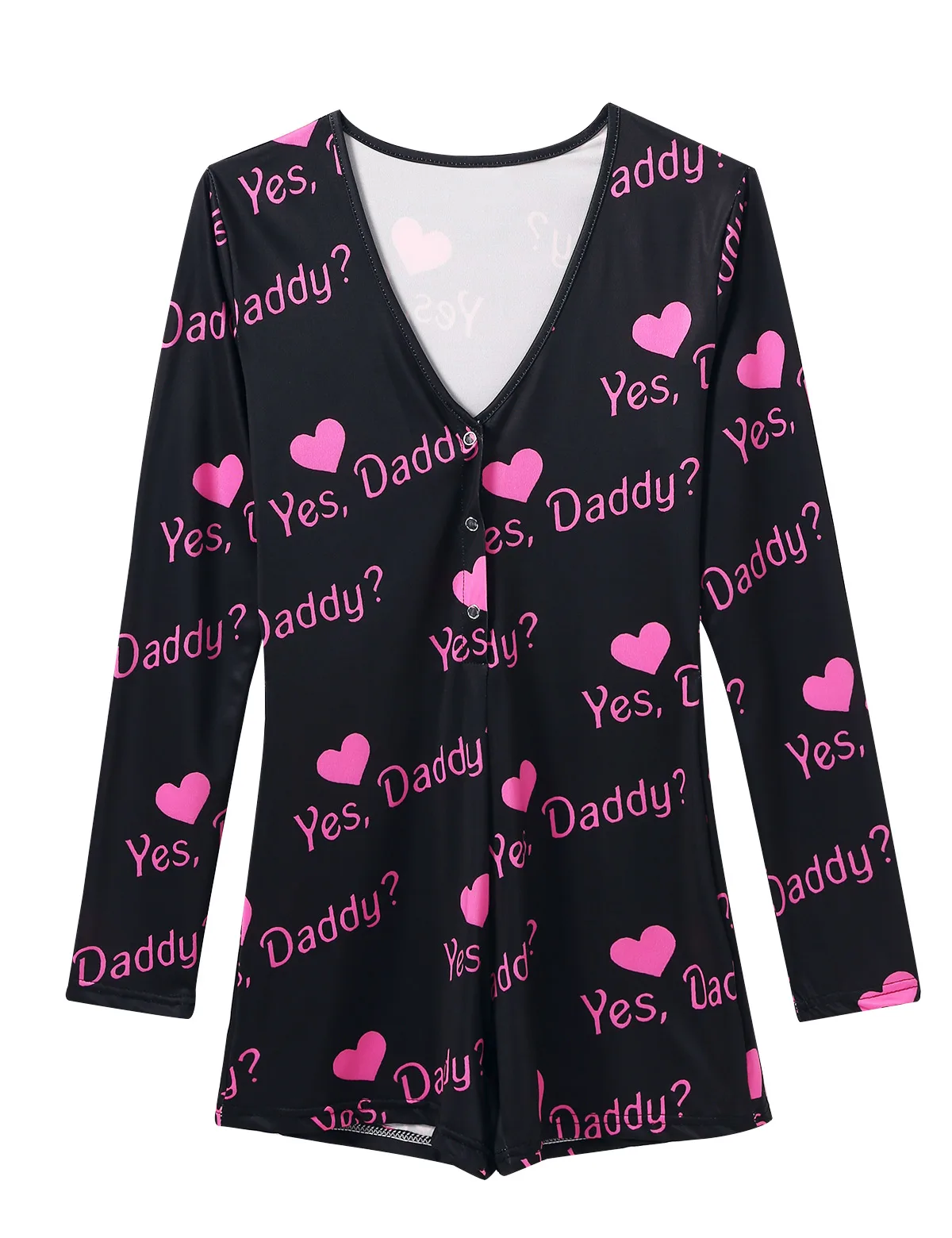 Mulheres sim Daddy Letter Leopard Impresso Pijamas