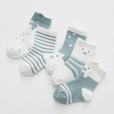 VIDMID Baby Girls Socks Spring Summer Cotton Newborn Baby Socks Baby clothes Kids Socks for 1-9 year Children Boys Socks 4122 01 - Цвет: as photo