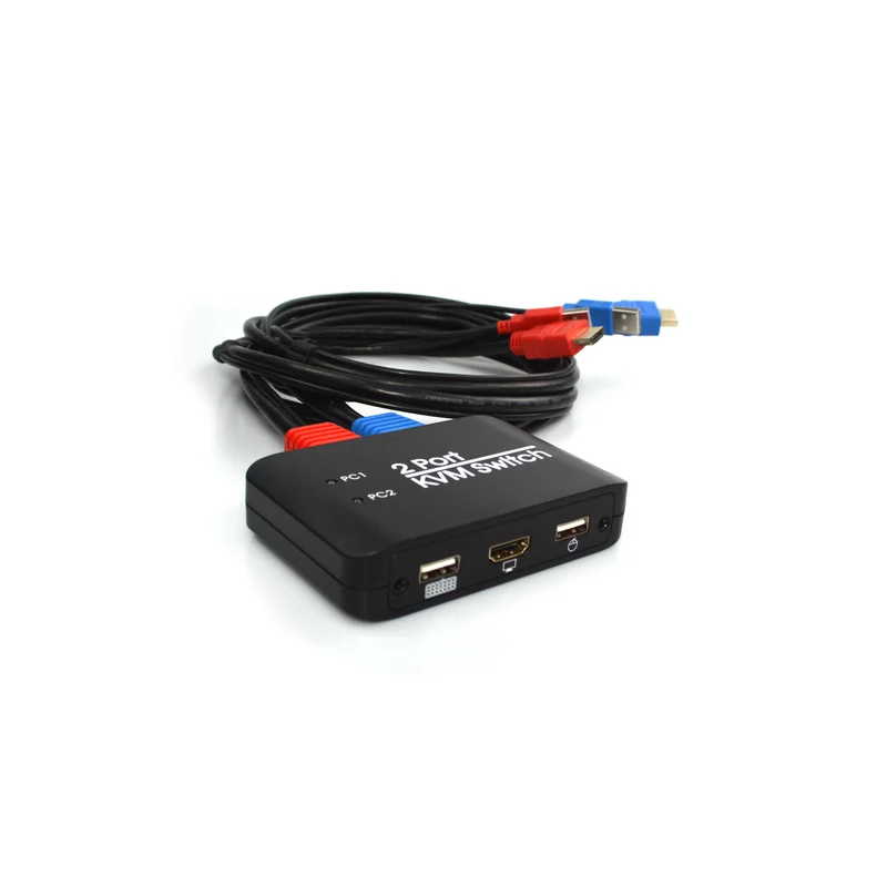 Коммутатор AIXXCO KVM HDMI коммутатор в мышь и клавиатуру высокой четкости порт KVM2