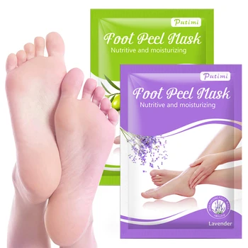 

PUTIMI 2Pack=4Pcs Foot Peeling Mask Remove Dead Skin Exfoliating Foot Mask for Moisturizing Feet Care Pedicure Leg