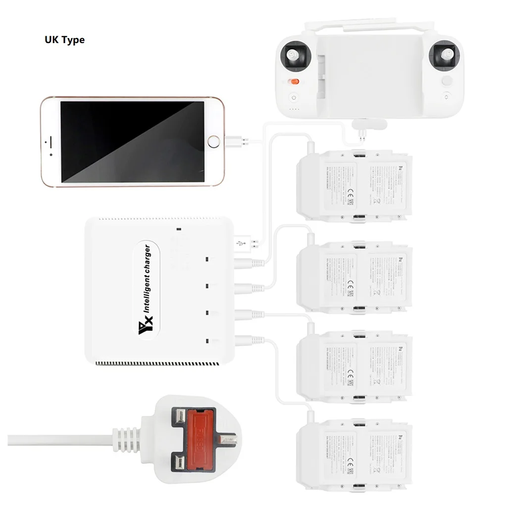  Smart Multiport Charger Batteries Charging Hub Apdater for FIMI X8 SE Drone Kit