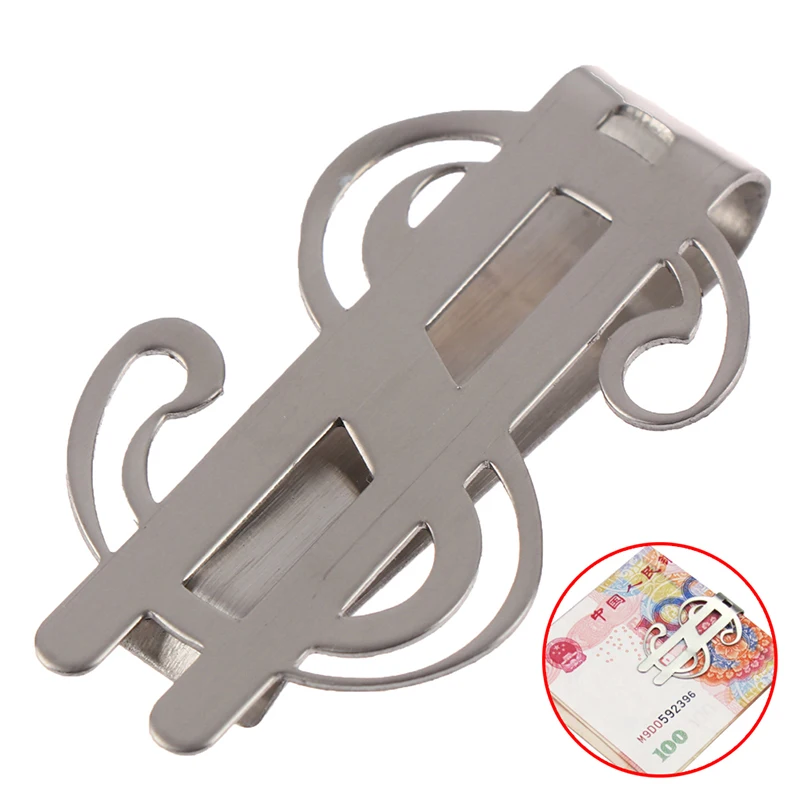 1PCS Stainless Steel Slim Pocket Money Clip Purse Wallet For Men Women Credit Card ID Cash Holder