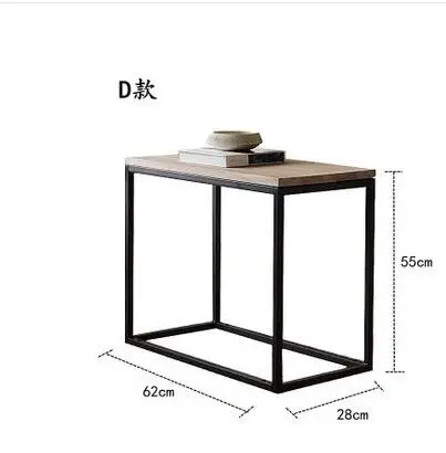 Simple modern sofa side corner several American retro bedside cabinet corner table Nordic creative small coffee table phone tabl - Цвет: 4