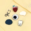 Organ Brain Eye Tooth Mini Stethoscope Brooch Enamel Pin For Doctor Nurse Dentist Jackets Collar Lapel Pin Badge Medical Jewelry ► Photo 1/6