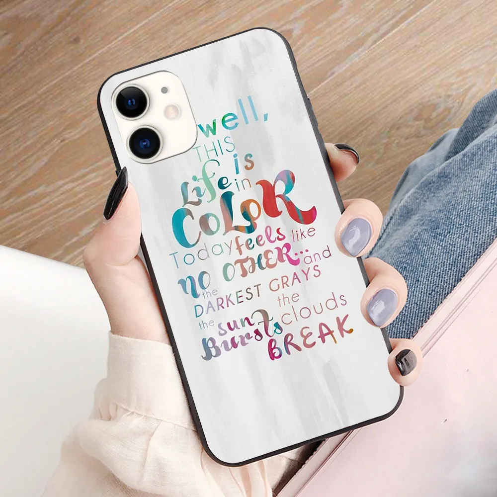

Life in Color soft TPU border phone case for iphone 11PRO 11PROMAX 11 X XS XR XSMAX 6 plus 7 7plus 8 8plus cover