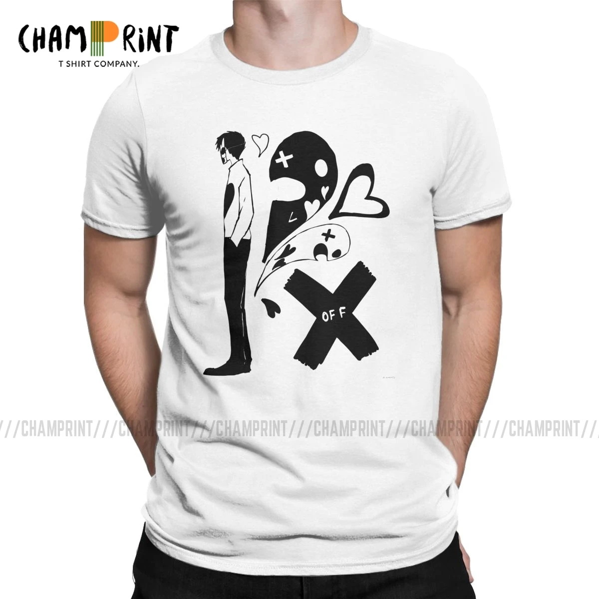 Мужские футболки с вырезом лодочкой Zacharie Ghost 2019 модные из 100% хлопка коротким