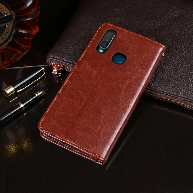 ITien Магнитный защитный чехол-книжка из резиновой кожи для телефона Vivo Y17 Z5X TPU