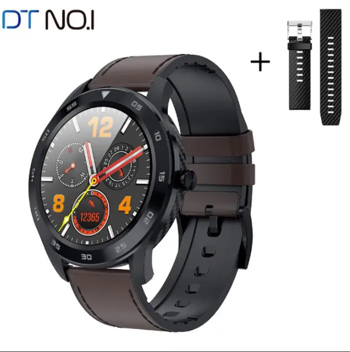 Смарт-часы DT NO. I DT98, водонепроницаемые Смарт-часы с Bluetooth, сенсорный экран PPG, пульсометр, кровяное давление, фитнес-трекер - Цвет: Coffee Universal