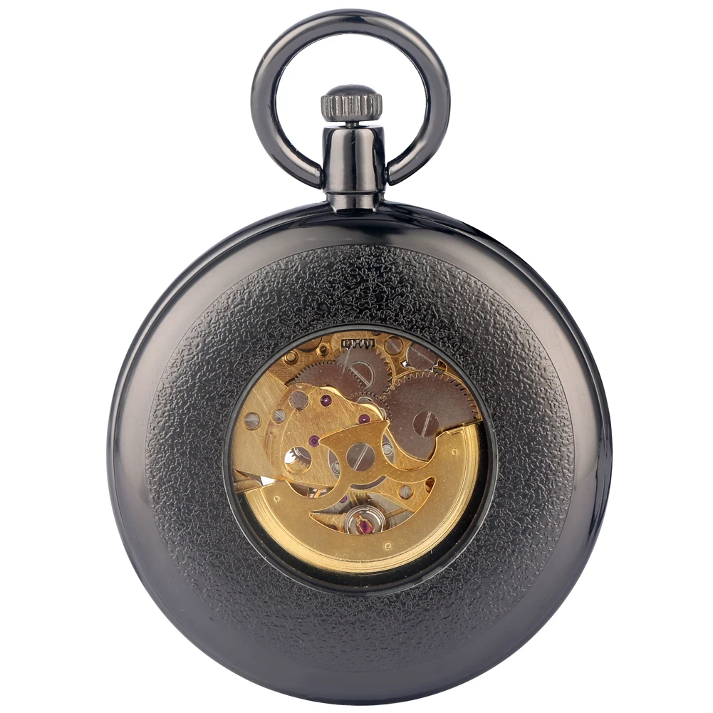Vintage Charm Mechanical Steampunk Pocket Watch Women Men Roman Numerals Clock Automatic Self-winding Pendant Watches Nice Gifts