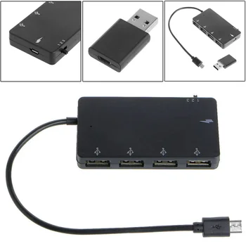 

Micro USB OTG 4 Port Hub Power Charging Adapter Cable For Samsung Galaxy Phone 4-Port Hub Adapter