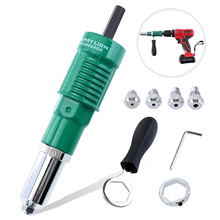 

New Style Electric Rivet Gun Riveter Pop Rivet Head Rivet Gun Converter Rivet Gun Set Electric Tool Part