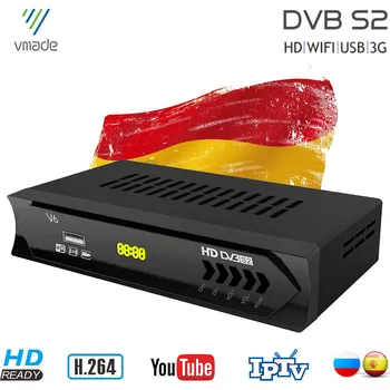

Fully HD 1080P DVB-S2 V6 Super TV Decoder H.264 MPEG-2/4 Satellite TV Receiver Support Youtube Bisskey Cccam Europe