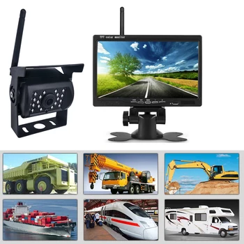 

Car Rear View Camera Reversing Parking System Kit 7" inch LED CCD Wireless LCD Monitor Waterproof Night Vision Backup Camera