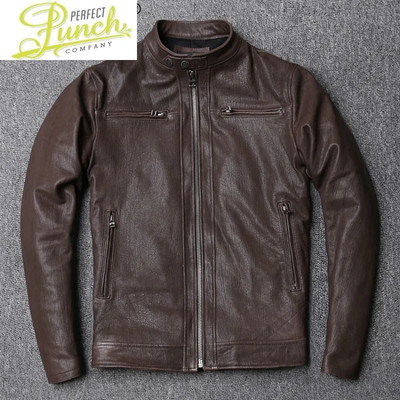 

Куртка AYUSNUE KJ4843 мужская из натуральной овечьей кожи, верхняя одежда в винтажном стиле, мотоциклетная одежда, весна-осень