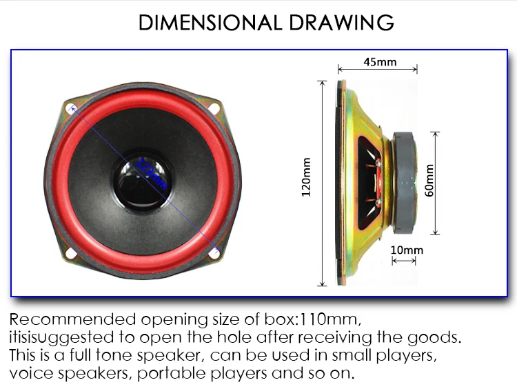 Description Picture 3 of itemCirmech 4.5-inch mid bass full range speaker home high fidelity speaker 1PCS