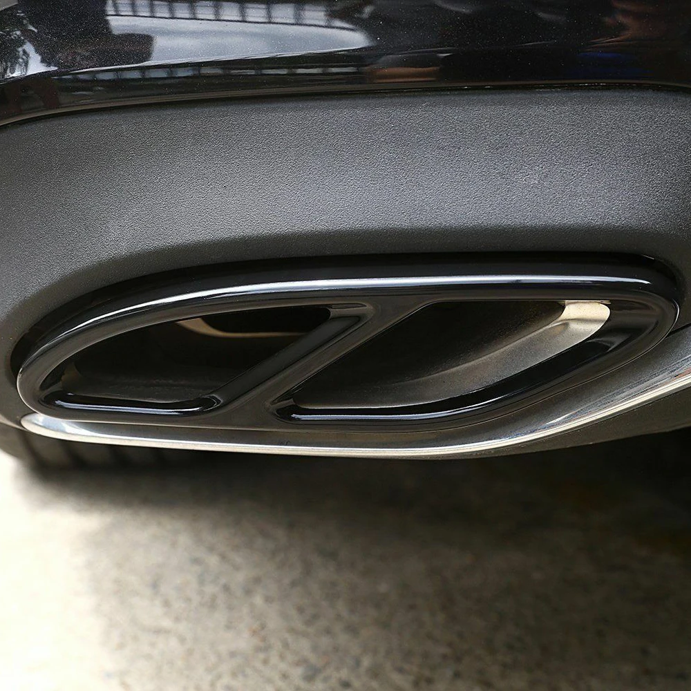 

Pair Exhaust Tip Pipe Muffler Cover For Mercedes-Benz GLC C E W205 W213 W176 UK