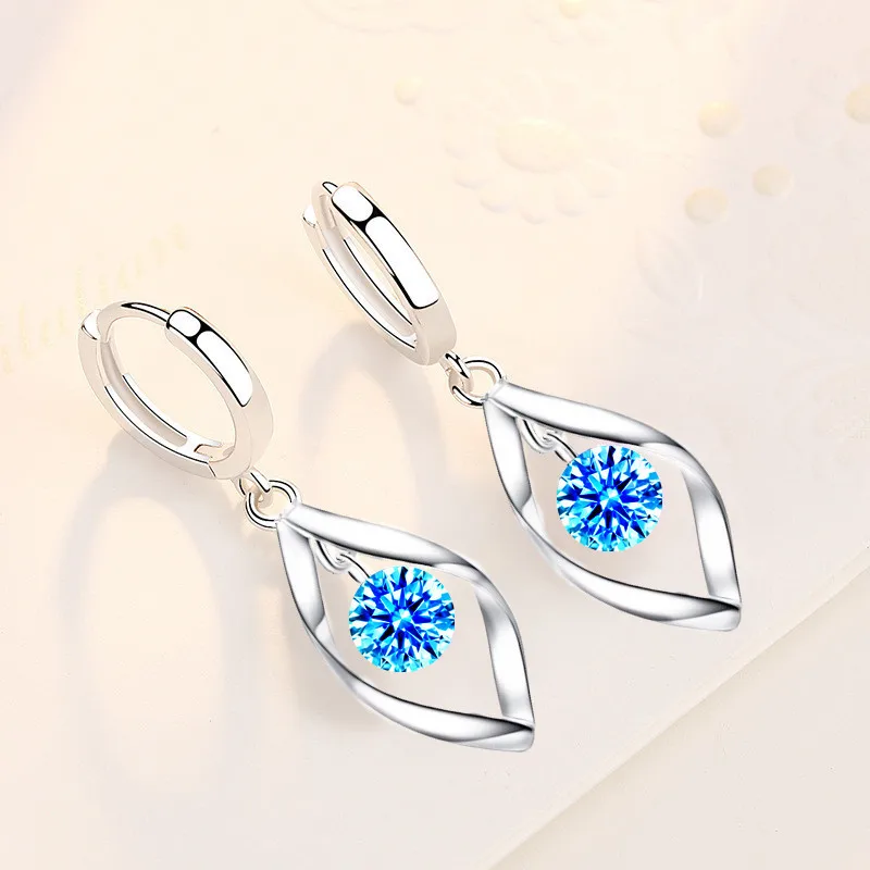 Flash Sale XIYANIKE de Plata de Ley 925 de reducción de pendientes de plata giratorio amor pendiente de perlas para mujer MEDIADOS DE-longitud pendientes ezYoMZkN0aK