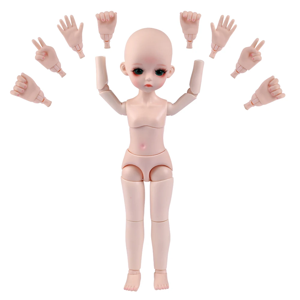 UCanaan 1/6 BJD Doll 30CM 18 Ball Joints Dolls With Full Outfits Clothes Set Wig Makeup Handmade Beauty Toy Gifts For Girls