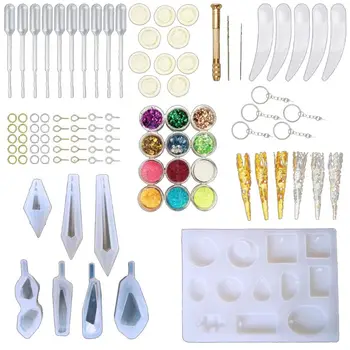 

DIY Crystal Pendulum Mold Set Silicone Resin Pendant Jewelry Casting Mould Necklace Making Tool Crafts