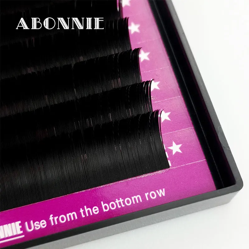 Abonnie C/D curl individual natural mink eyelash extension false eyelashes black fake natural false eyelash