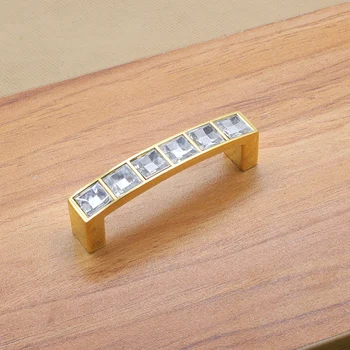 

Modern Crystal Door Cabinet Drawer Wardrobe Cupboard Handles Pulls Knobs, Zinc Alloy & Acrylic