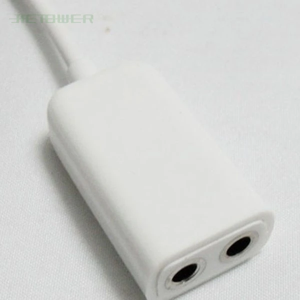 3 5mm Plastic Stereo Audio Splitter Cable 1 Male To 2 Dual Female Audio Cable For Earphone Headset Headphone Adapter Jack 500pcs