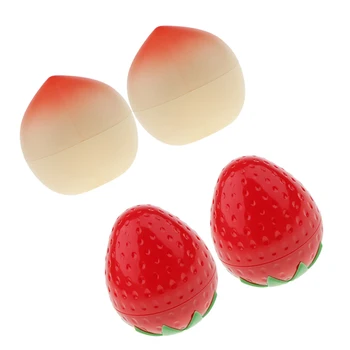 

4pcs Fruits Type Cosmetic Container Makeup Cream Jars Serums Bottle Peach