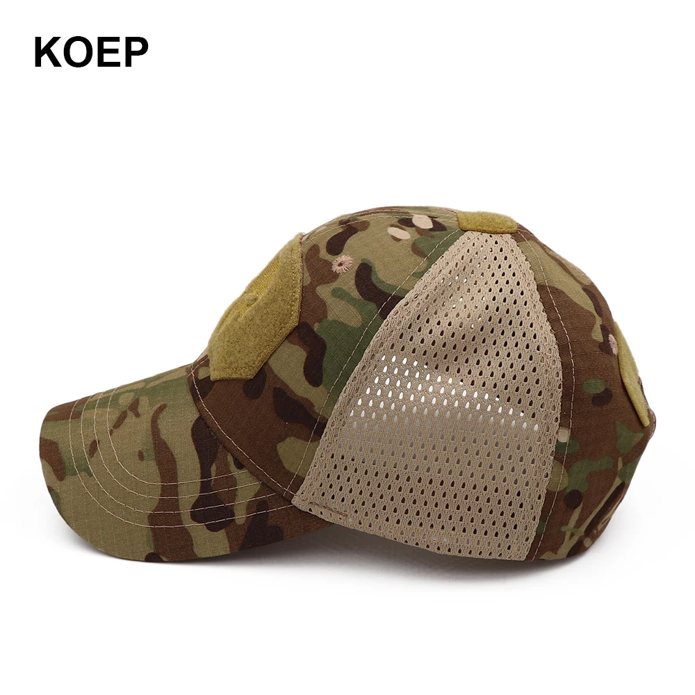 KOEP Mesh Punisher Baseball Cap Fishing Caps Men Outdoor Camouflage Jungle Hat Hiking Casquette Hats