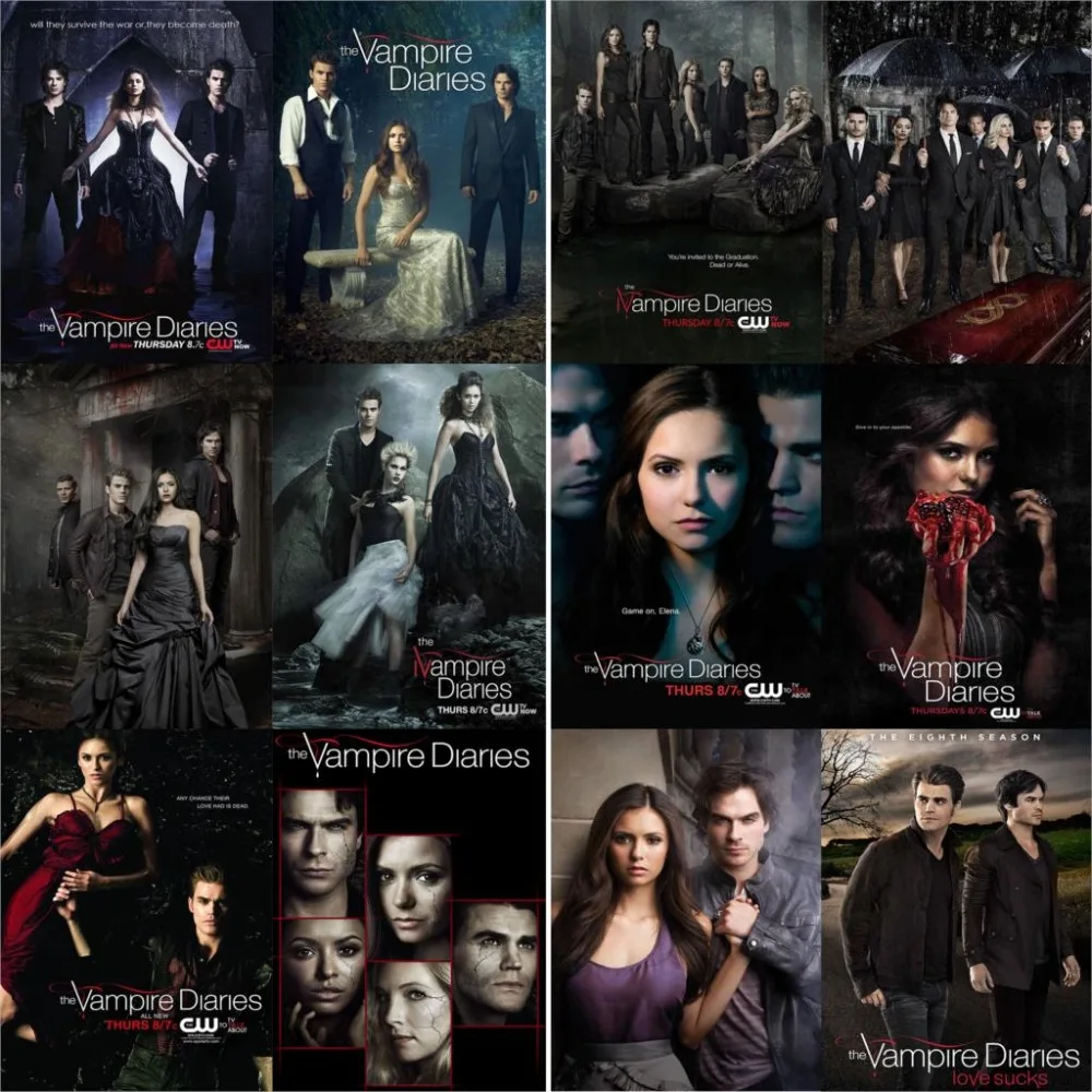 Vampire-Diaries-Posters-Glossy-Paper-Prints-High-Definition-Good-Quality-Vivid-Color-Home-Decoration-free-shipping