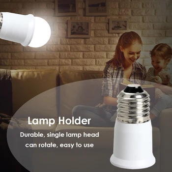 

LED Light Bulb Socket Base Skill Manufacture Adjustable E27 Lamp Holder Durable Rotary Adapter Restaurant Kitchen Converter