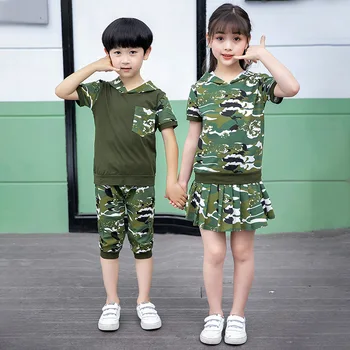 

Girls Summer Clothes Suit 2020 Casual Clothing Set For Kids boys Children 6 8 12 Years Camouflage Outfits For Boys