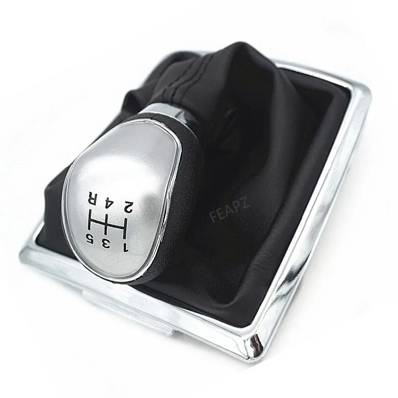 

5 speed manual gear SHIFTER knob with leather boot for ford focus 2 2005-2011 c-max kuga fiesta