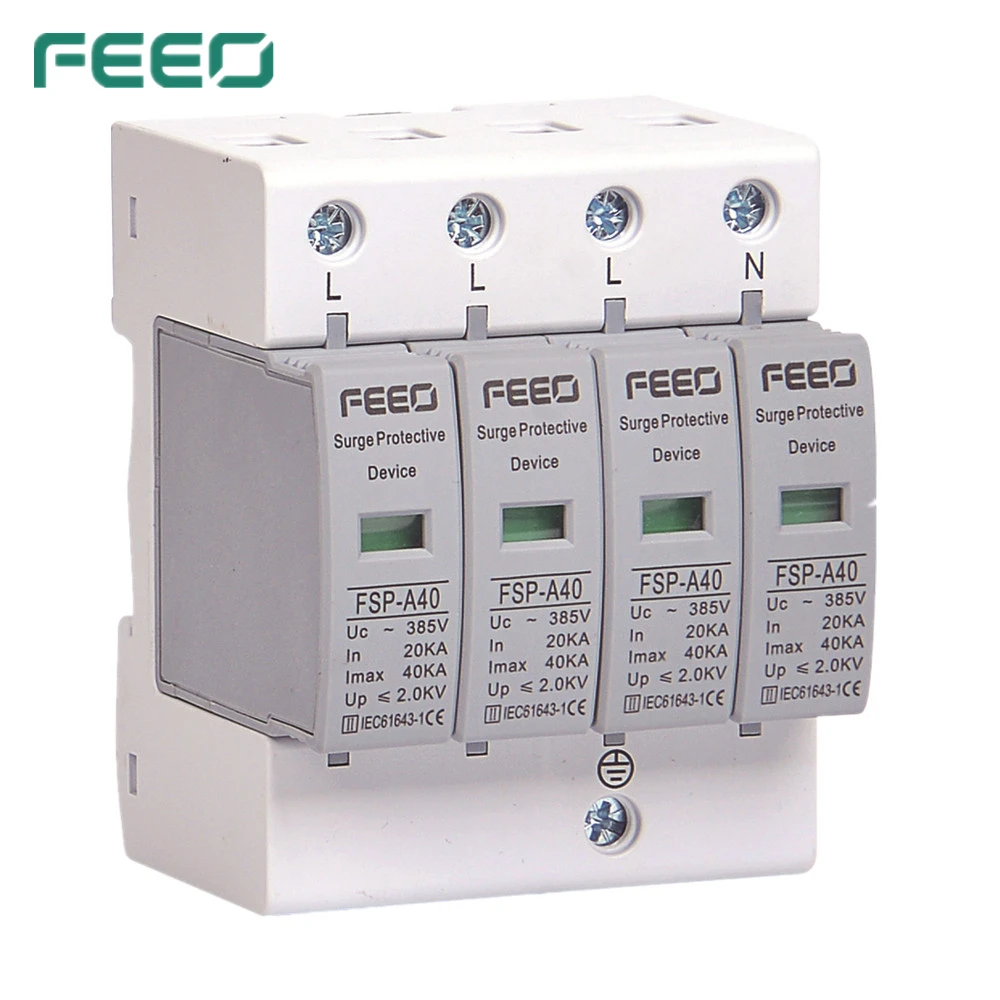 

FEEO 4P FSP-A40 surge voltage protection lightning protection over voltage protection CE certificate