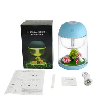 

180ml USB Charging Micro Landscape Humidifier Colorful Night Light Mist Maker Mini Air Purifier Home Office Humidifier