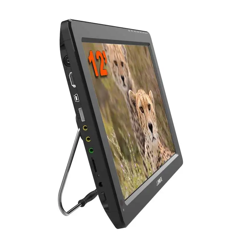  JUNKE Portable TV 12 Inch Digital And Analog Led Televisions Support TF Card USB Audio Car Televisi