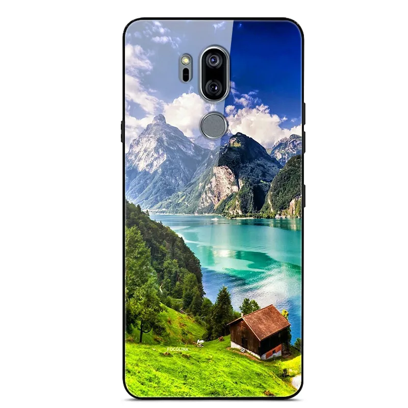 Для LG G7 чехол thinq закаленное стекло твердая задняя крышка для LG G7 LGG7 чехол G710 G 7 чехол для телефона для LG G7 Plus G7+ роскошный чехол - Цвет: 10