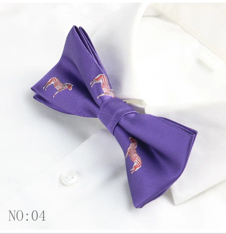 Мужской галстук с животным принтом; модная повседневная форменная форма - Цвет: NO.04