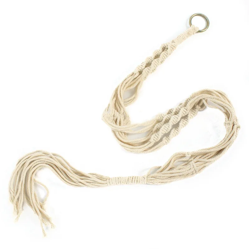 YH Color Cotton Rope String Bag Gardening Green Flowerpot Hemp Rope Hoisting Net Flowerpot Hanging Basket String Bag