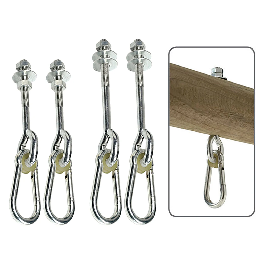 Swing Thread Hook Playset Playground Yoga Seat Safety Locking Ceiling Mount
