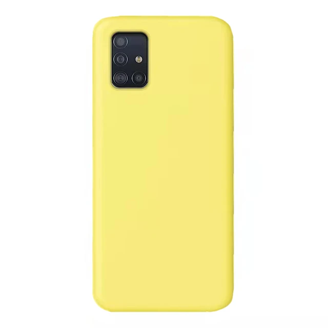 Liquid Phone Case Cases On For Samsung Galaxy S21 S20 Plus S 21 Ultra S 20 FE Soft Silicone Cover Samsun Galaxi a12 a52 a72 Case Yellow