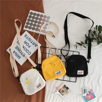 

Canvas Handbags for Women 2019 Fashion Students School Bags for Teenager Girls College Style Messenger Bags Crossbody Bags