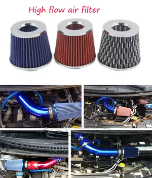 

Universal Car Air Filters High Flow Cold Intake Filter Sport Power Aluminum Non-woven Fabric Rustproof Air Intake Hose