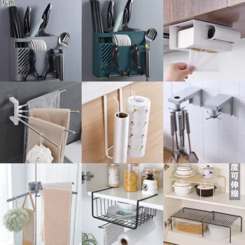 

Multiple racks Basket Shelf Single Layer Bathroom Storage For Shampoo Soap Shower Storage Rack Holder Organizer With Hooks