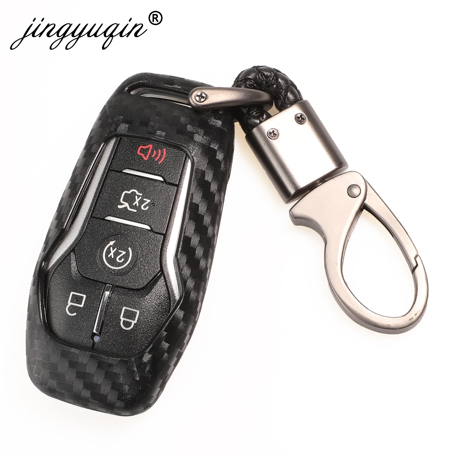 Jingyuqin-Cover-per-chiave-automatica-in-Silicone-morbido-in-fibra-di-carbonio-per-Ford-Lincoln-Escape.jpg Keyforkess Cover per chiave automatica in Silicone morbido in fibra di carbonio per Ford Lincoln Escape Explorer Flex Flex Taurus Fusion Car Styling - Jingyuqin Cover per chiave automatica in Silicone morbido in fibra di carbonio per Ford Lincoln Escape