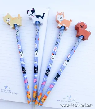 

Pets Pencils with Erasers (Cats and Dogs)