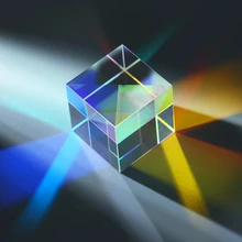 

Six-Sided Crystal Cube Rainbow Prism Colorful Glass Beam Splitting Prism Optical Experiment Instrument Photo Props Rainbow Gifts