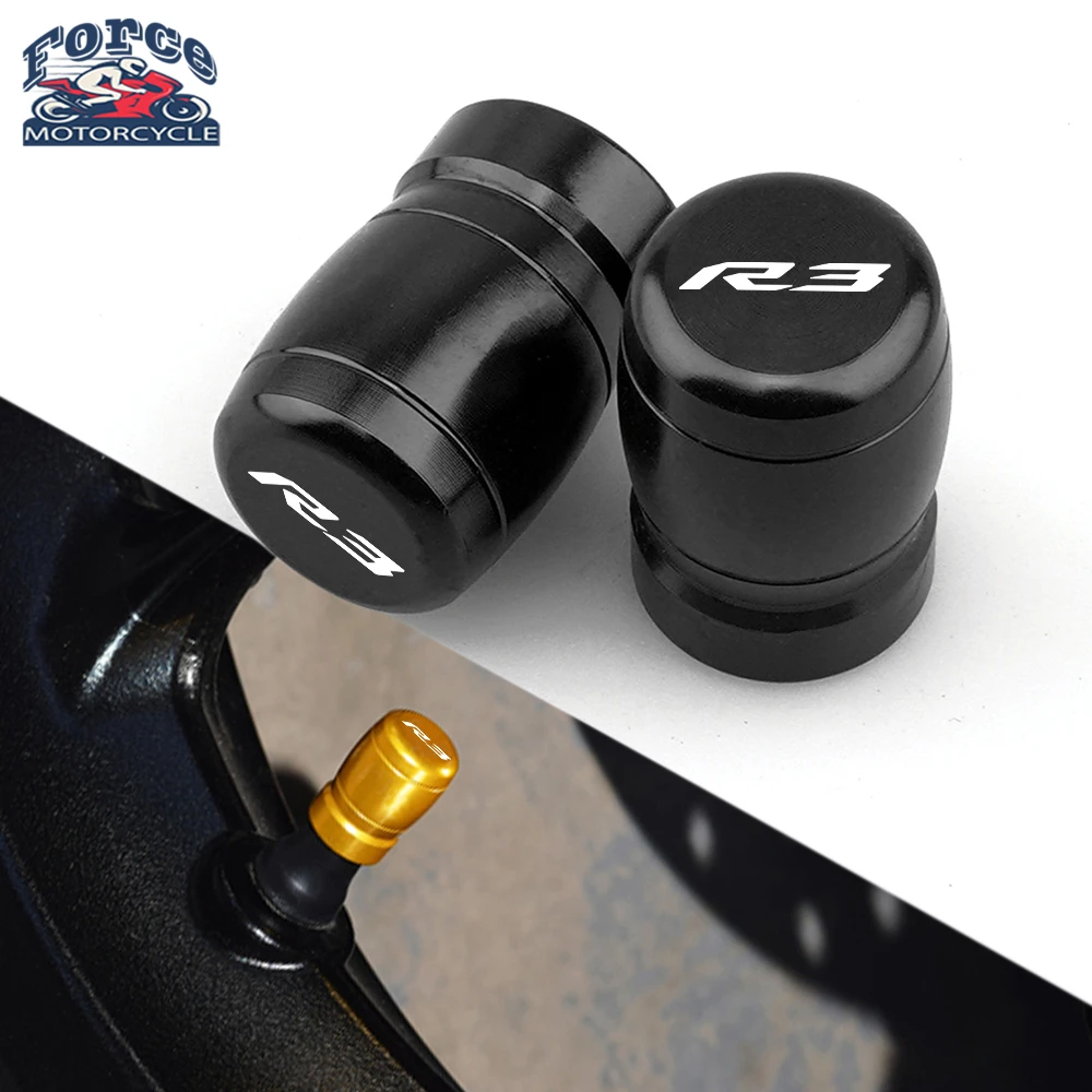 

With Logo R3 Motorcycle Wheel Tire Valve Stem Caps CNC Airtight Covers For Yamaha YZFR3 YZF R3 YZF-R3 2015-2020 2018 2017 2016