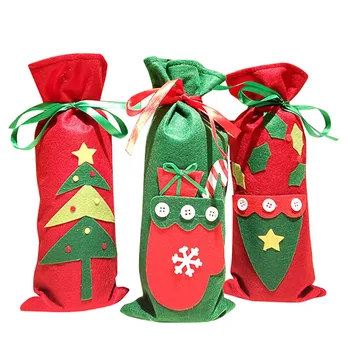 

3 Pcs Christmas Wine Bottle Bags Christmas Dinner Wine Tasting Party Table Decorations