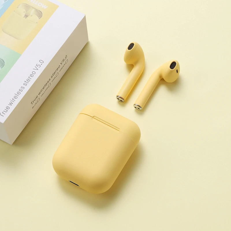 Цвет: желтый Ljowatn Bluetooth наушники Беспроводная гарнитура Спортивная - Цвет: Цвет: желтый