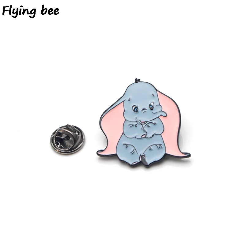 20 шт./лот Flyingbee Dumbo милые эмалированные шпильки для брошей Значки для джинсовой блузки очаровательные детские булавки ювелирные изделия X0156